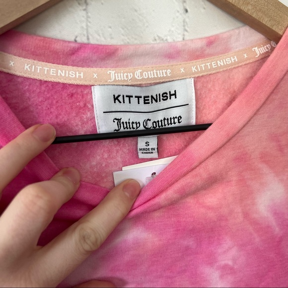 Kittenish x Juicy Couture Tie Dye Boxing Long Sleeve Top Pink Size Small NWT - Picture 7 of 13